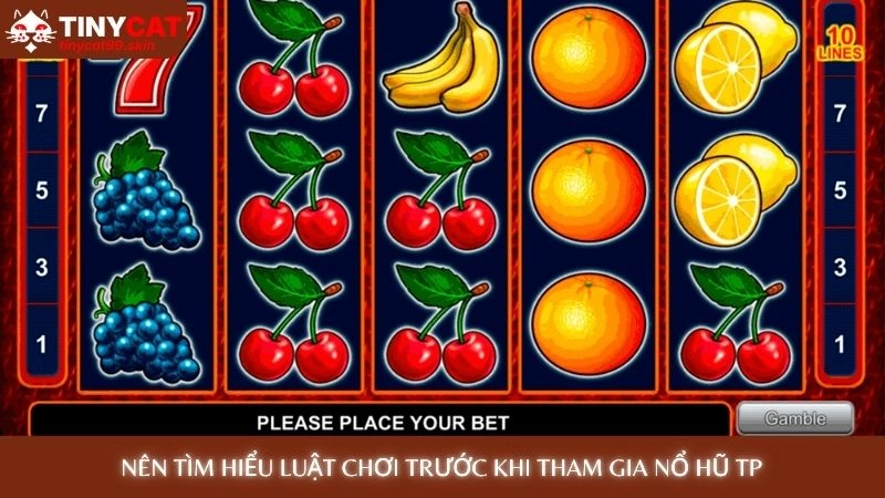 Nên tìm hiểu luật chơi trước khi tham gia nổ hũ TP