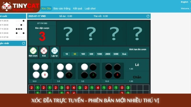 Xóc đĩa trực tuyến - Phiên bản mới nhiều thú vị